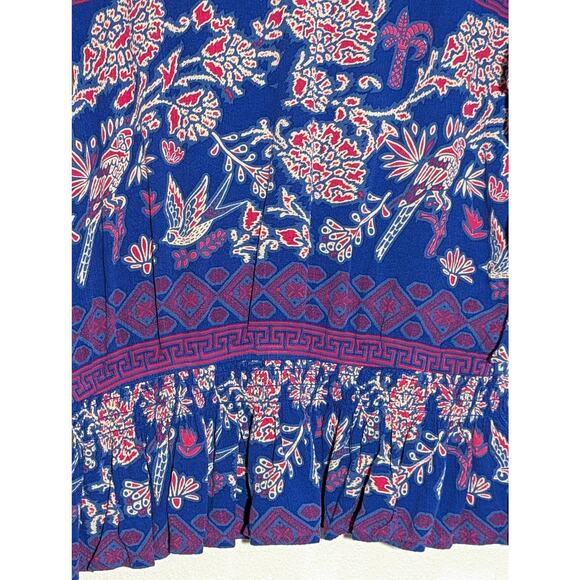 Ariat Women's Cortez Blue and Hot Pink Short Sleeve Top Size M - Picture 4 of 4